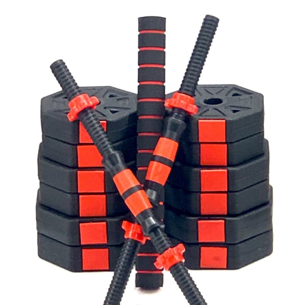 FitNord Justerbart Hantel- och Pump-set, Vinyl 20 kg 3