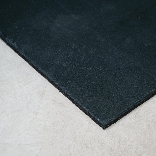 FitNord Gymgolv, gummi 1m x 1m x 20mm, svart 2