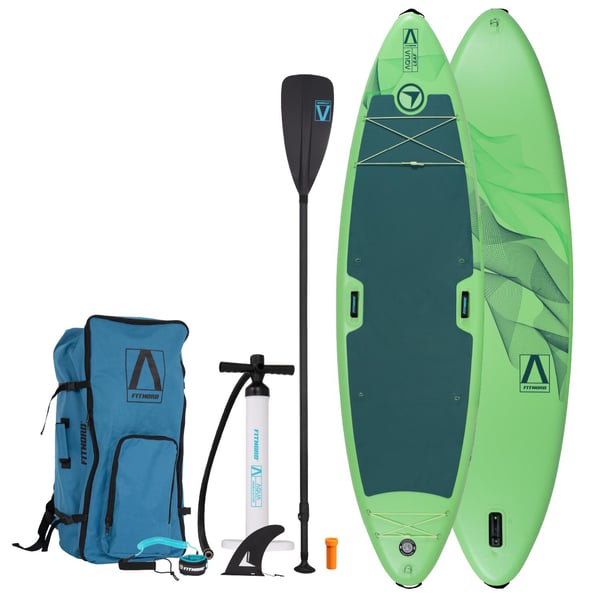 FitNord Aqua Leaf 340 SUP-brädsats, grön 2025 1