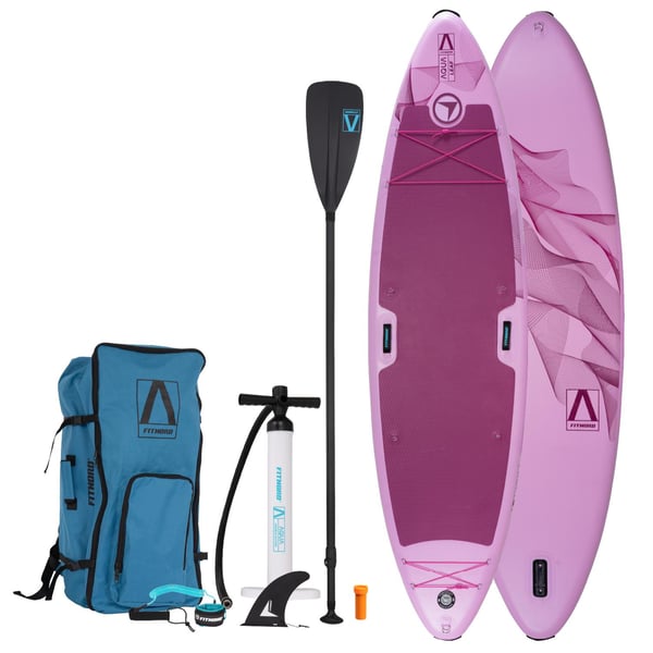 FitNord Aqua Leaf 340 SUP-brädsats, rosa 2025 1