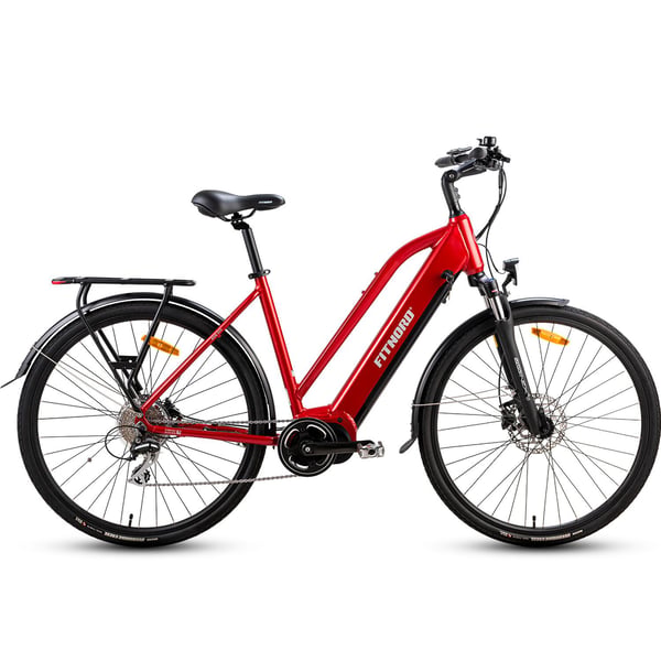 FitNord Ava 500 Compact Elcykel, röd (630 Wh batteri)  med ytterligare ett års garanti 1