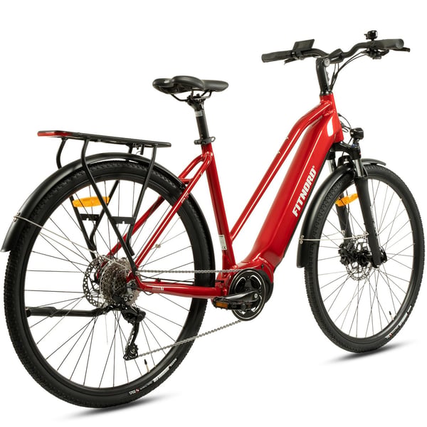 FitNord Ava 500 Compact Elcykel, röd (630 Wh batteri)  med ytterligare ett års garanti 6