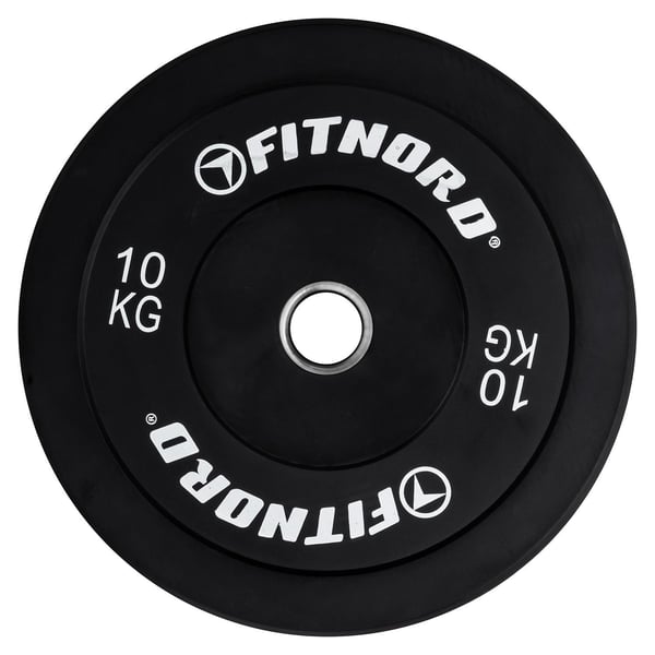 FitNord Bumper Black Viktskiva 10 kg 1