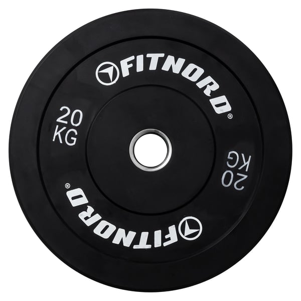 FitNord Bumper Black Viktskiva 20 kg 1