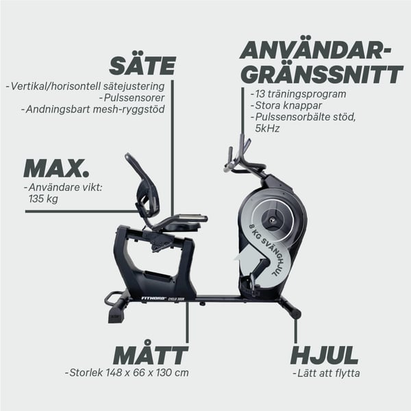 FitNord Cyclo 300R Sittcykel 5