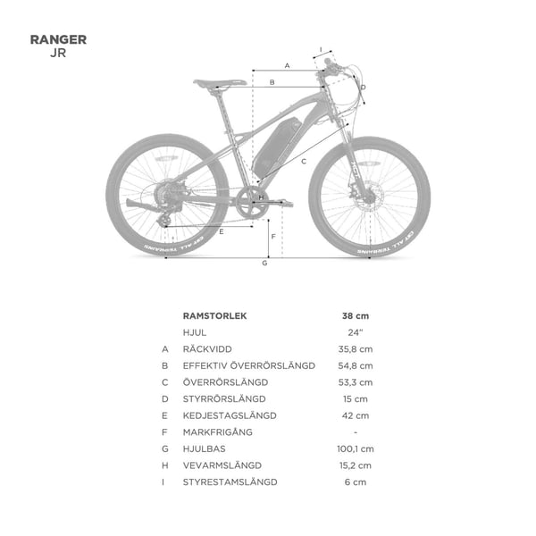 FitNord Ranger Jr Elmountainbike, blå (360 Wh batteri) 8