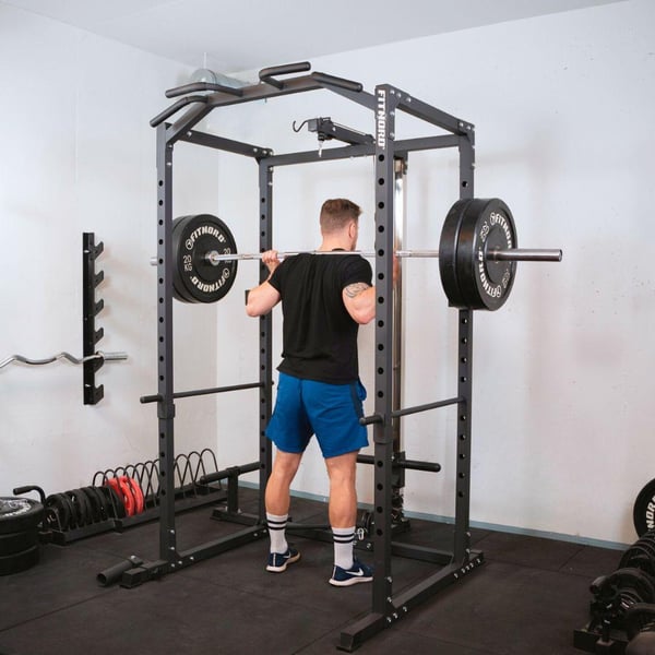 FitNord Gymgolv, gummi 1m x 1m x 20mm, svart 3