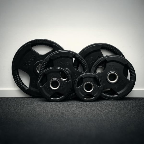 Viktskiva 25 kg, FitNord Tri-Grip Svart G2 5