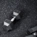 FitNord Gummimatta svart 4 mm (10m rulle), med vita prickar 4