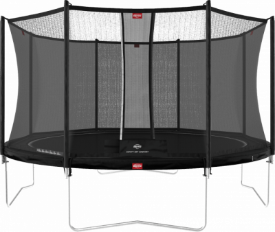 BERG Favorit Studsmatta 430 cm + Skyddsnät, Svart