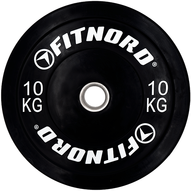 FitNord Viktskiva Bumper Black 10 kg