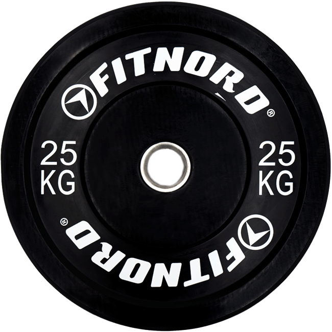 FitNord Viktskiva Bumper Black 25 kg