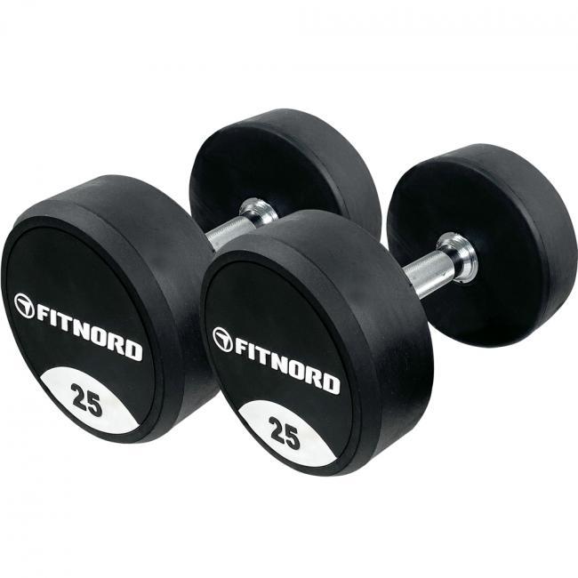 Gummerad hantel 47,5 kg (par), FitNord **sekunda vara**