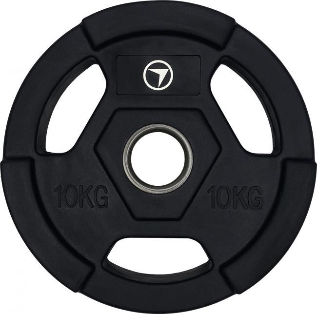 FitNord Viktskiva 10kg, Tri-Grip Black