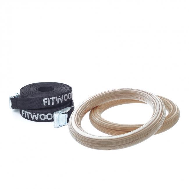 FitWood ULPU MINI, gymnastikringar i trä (par)